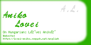 aniko lovei business card